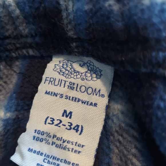 Fruit of the loom Med blue pj pants stretchy soft - Picture 2 of 6